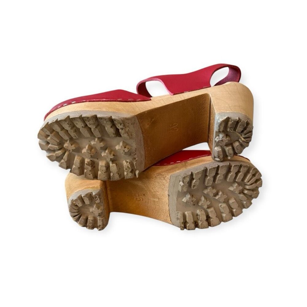HTF MIA Swedish Abba Platform Clogs Size 6-6.5 - Picture 7 of 8